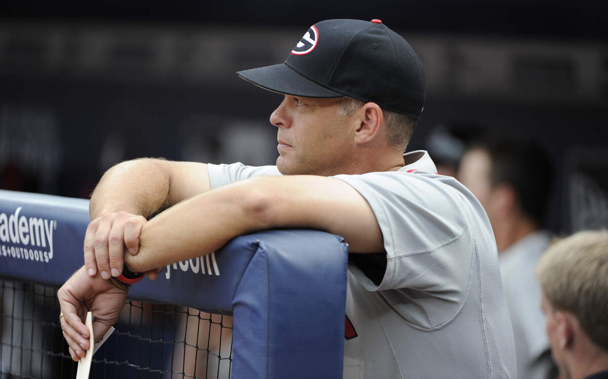Georgia baseball coach Scott Stricklin. 