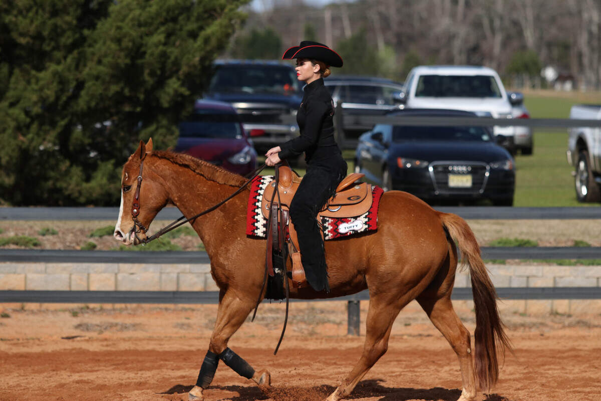Equestrian's Anna Hutlas and horse Tuffy. 