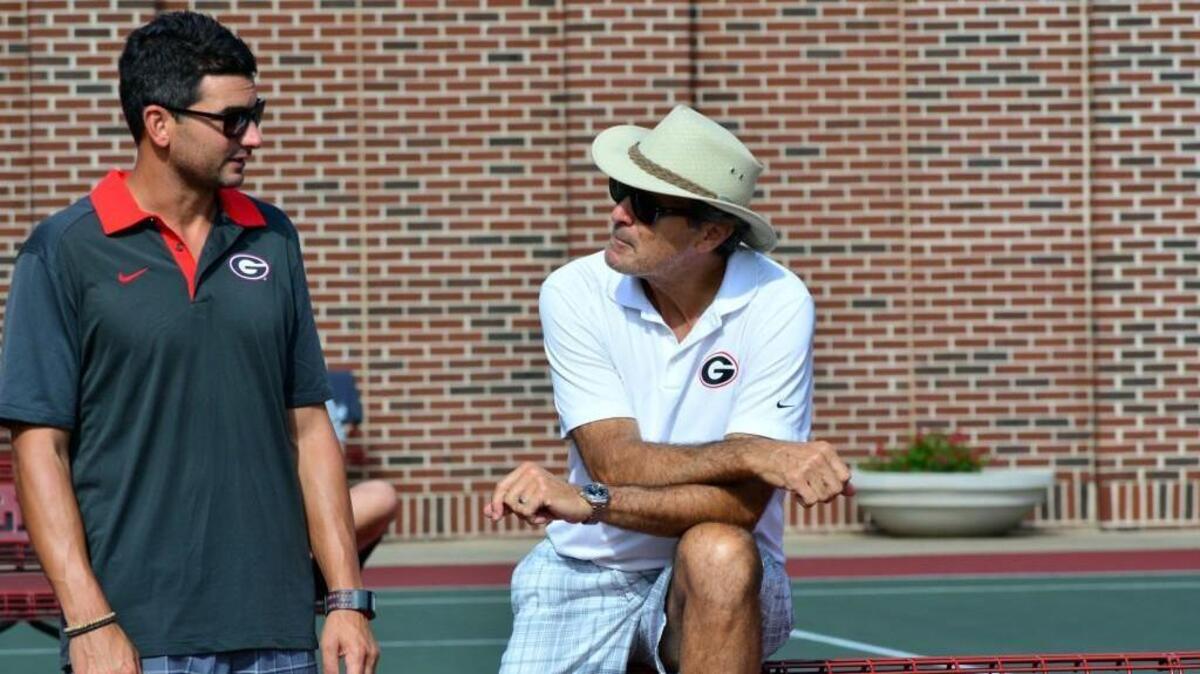 Georgia associate head coach Bo Hodge and head coach Manuel Diaz.