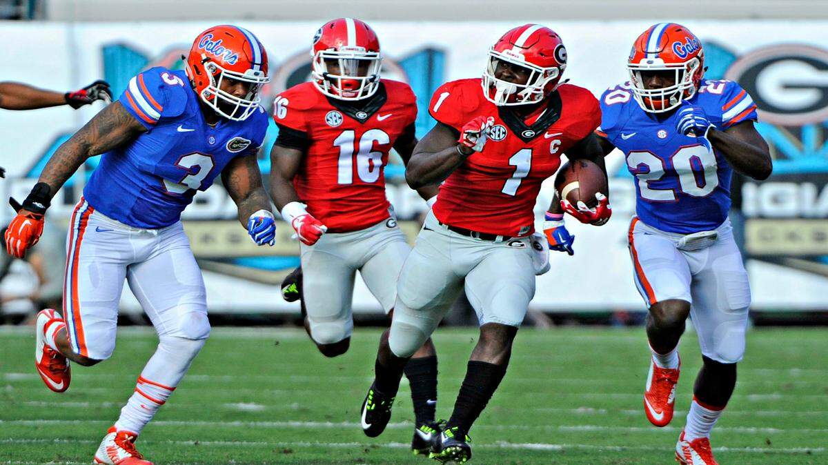Sony Michel ran for 45 yards on 13 carries against Florida. 