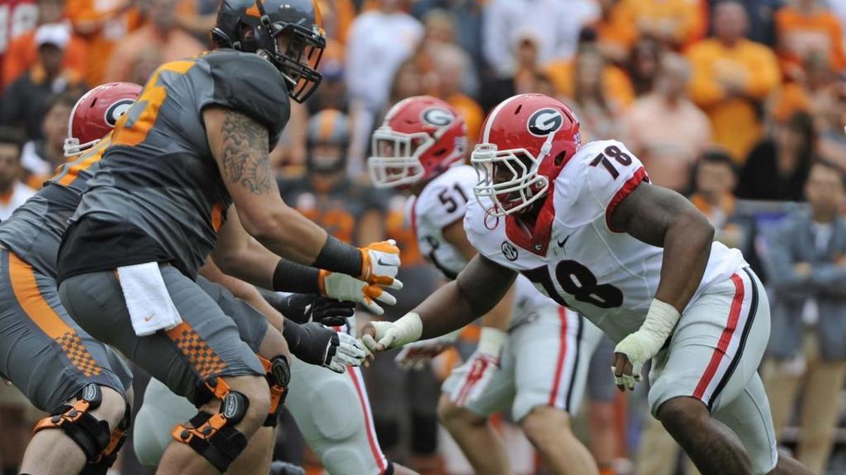Georgia defensive lineman Trenton Thompson (78) was injured against Tennessee on Sept. 30.