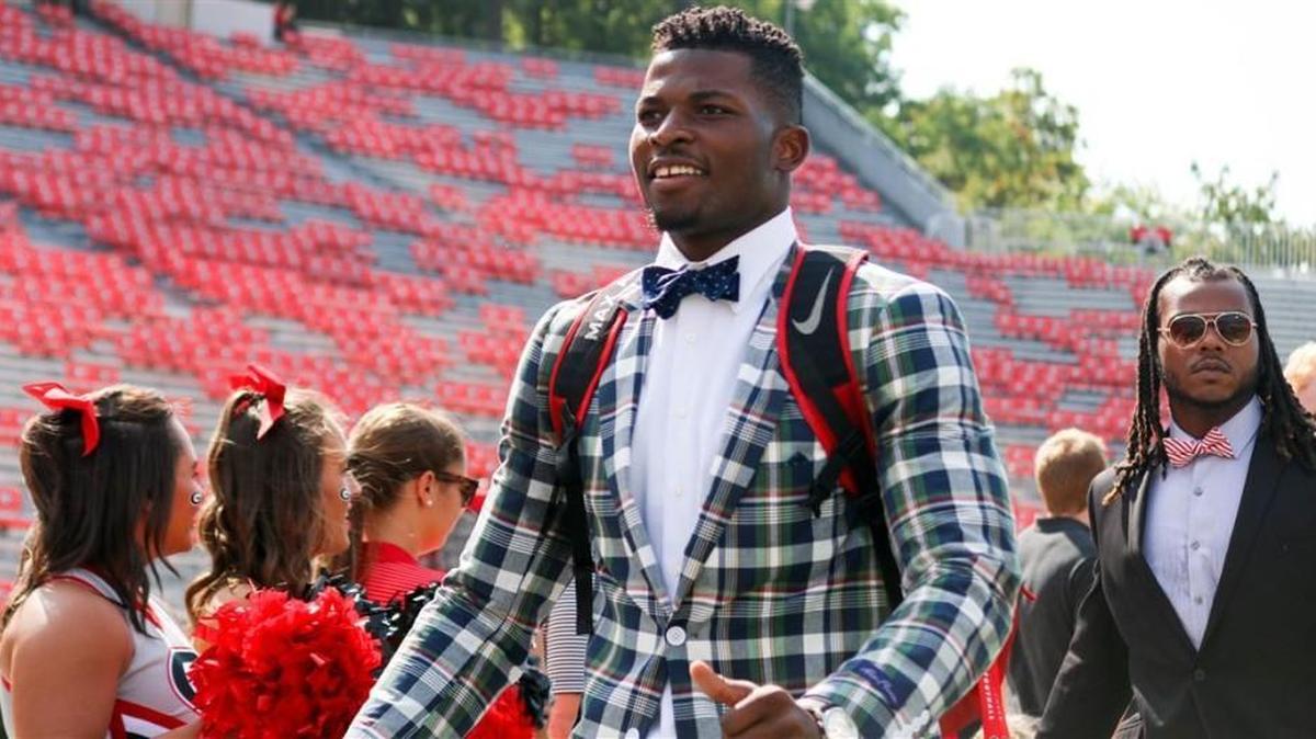 Georgia outside linebacker Lorenzo Carter’s suit for the season opener against Appalachian State.