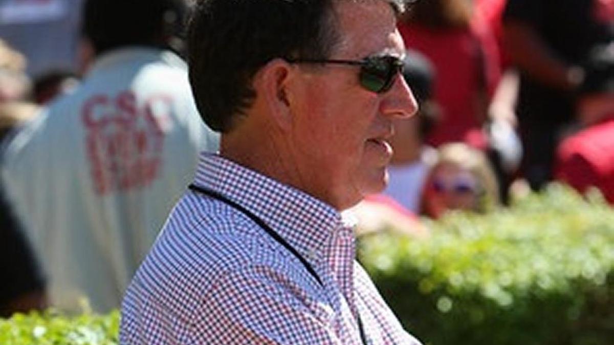 Athletic Director Greg McGarity during the Bulldogs' G-Day spring football game on Saturday, April 16, 2016 in Athens, Ga.