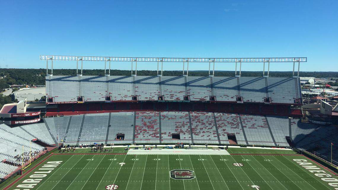 It's all clear at Williams-Brice Stadium Sunday. 