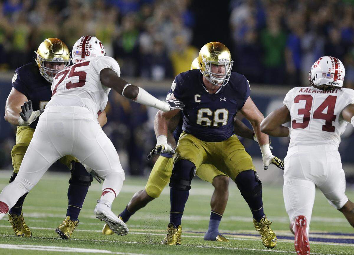 Quenton Nelson and Mike McGlinchey are two of the best offensive linemen in the country. 