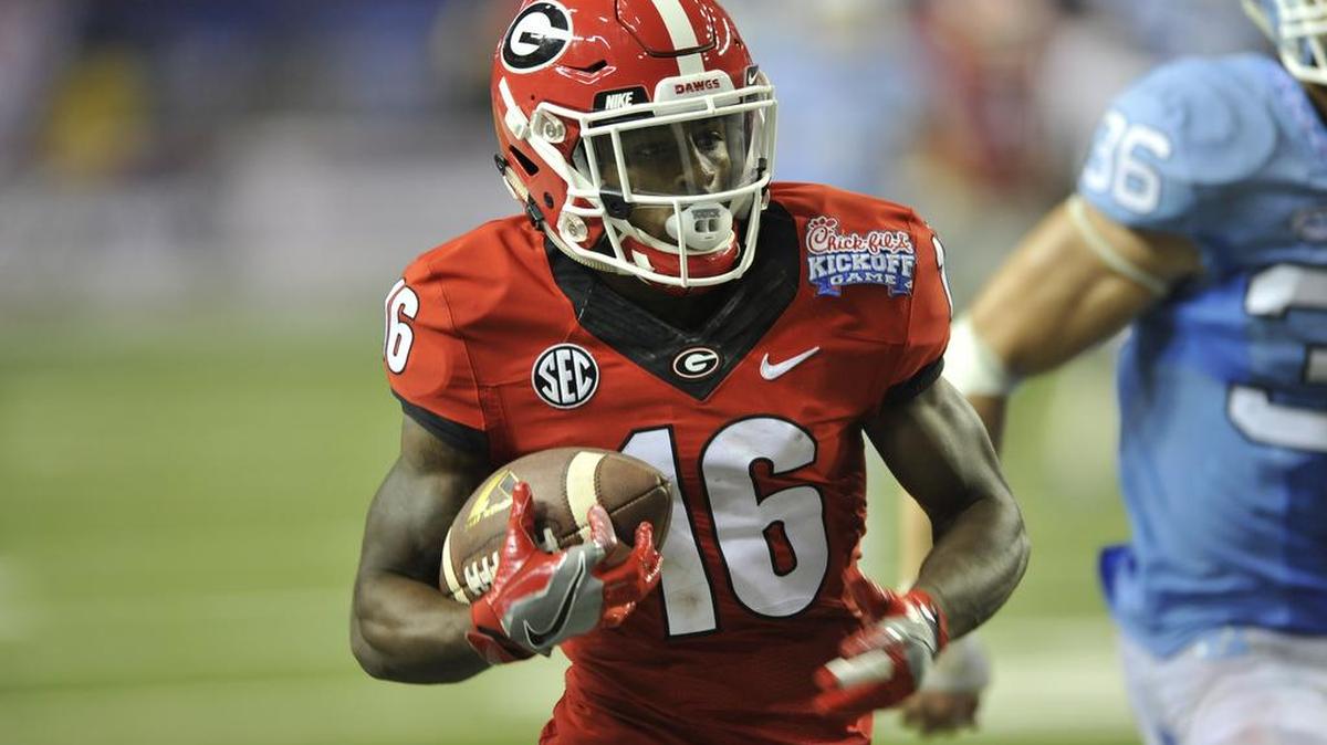 Receiver Isaiah McKenzie during Georgia’s 2016 game against North Carolina.
