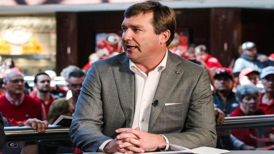 Georgia head coach Kirby Smart during National Signing Day at Butts-Mehre Heritage Hall.