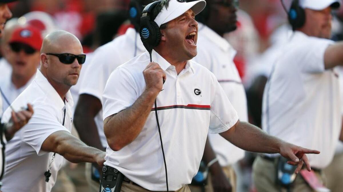 Georgia head coach Kirby Smart’s Bulldogs have averaged 6.7 penalties per game in his first season with the team.