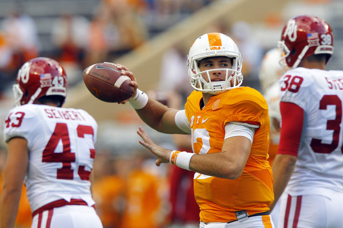Tennessee quarterback Quinten Dormady. 