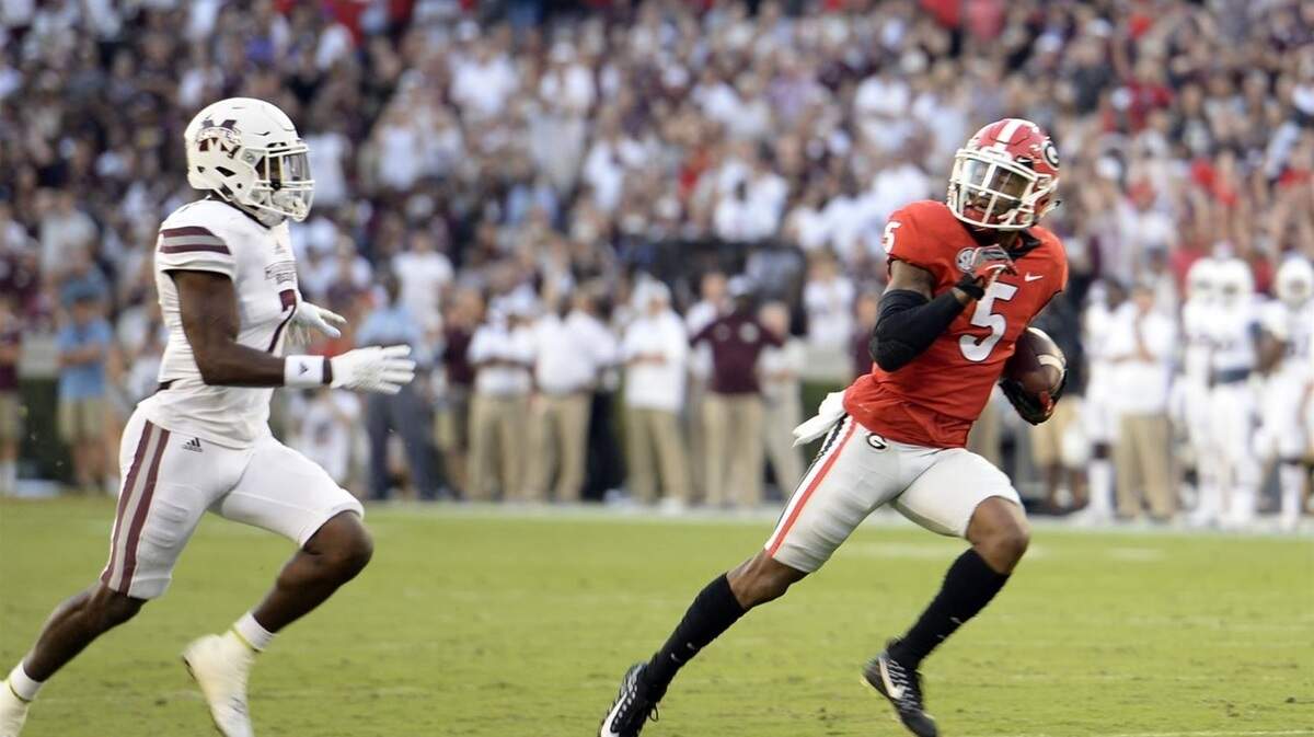 Terry Godwin caught a 59-yard pass on Georgia's first offensive play. 