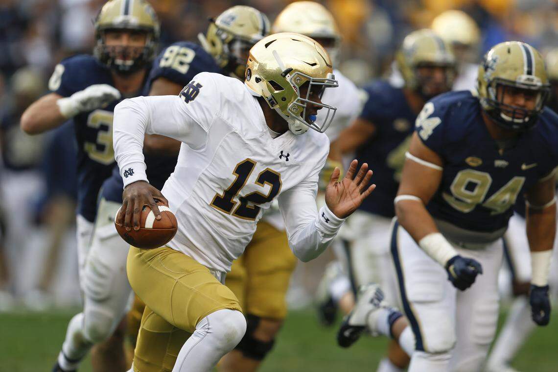 Notre Dame quarterback Brandon Wimbush. 