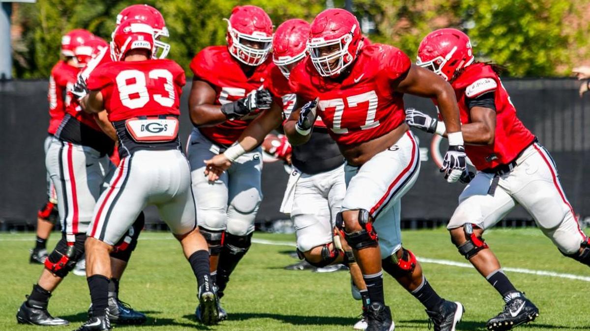 Georgia left tackle Isaiah Wynn looks to lead an improved offensive line in 2017.