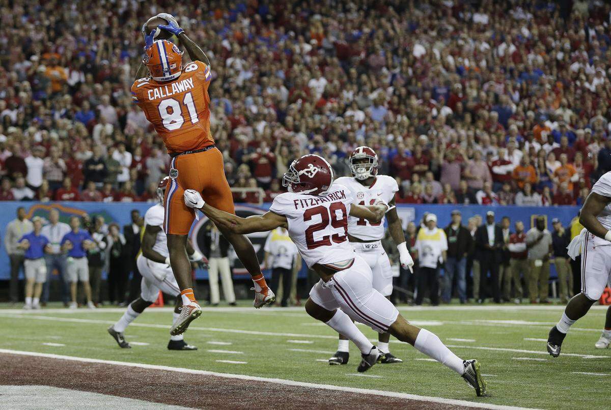 Florida receiver Antonio Callaway catches a touchdown in the SEC Championship. 