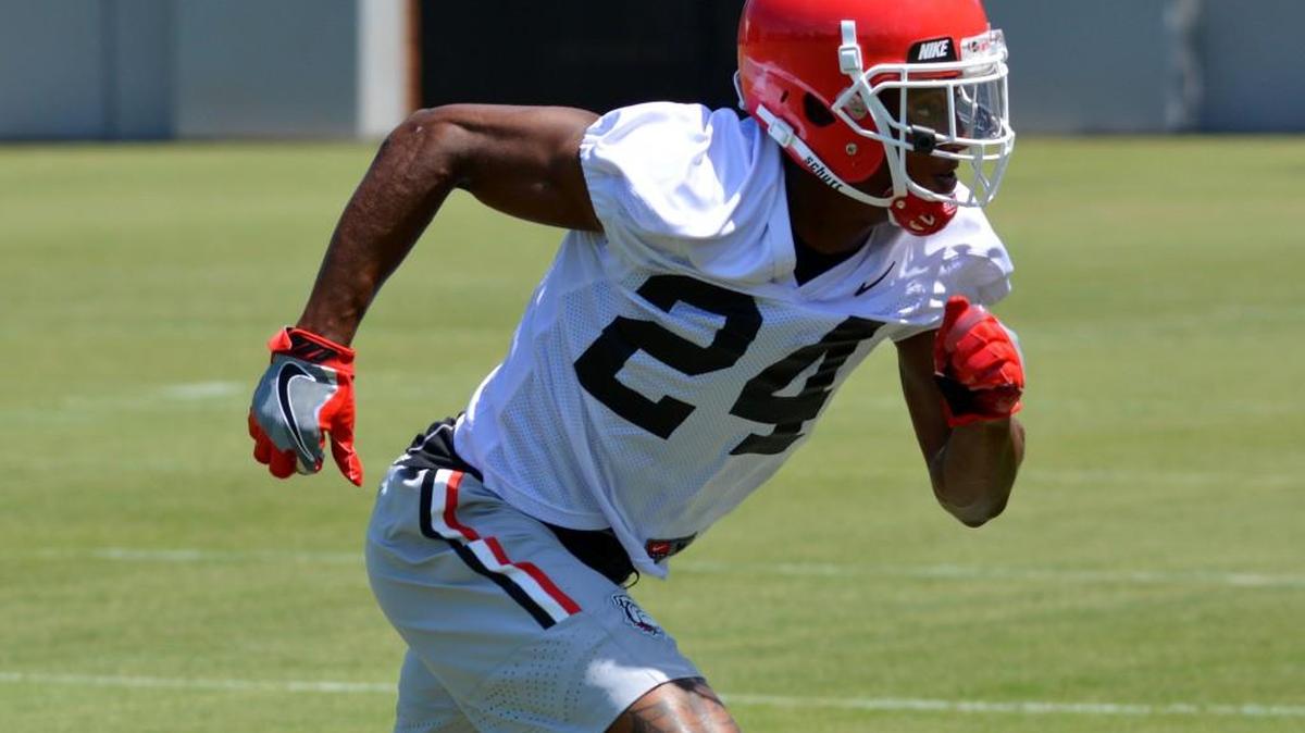 Georgia strong safety Dominick Sanders during a preseason practice.