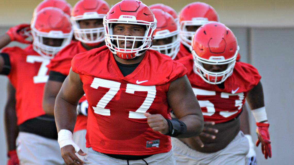 Isaiah Wynn is the favorite to be Georgia's starting left tackle in 2017. 