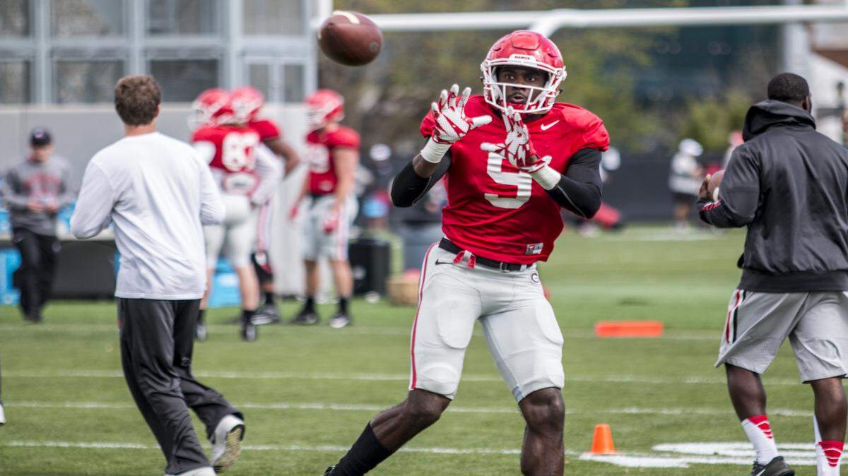 Georgia freshman receiver Jeremiah Holloman.