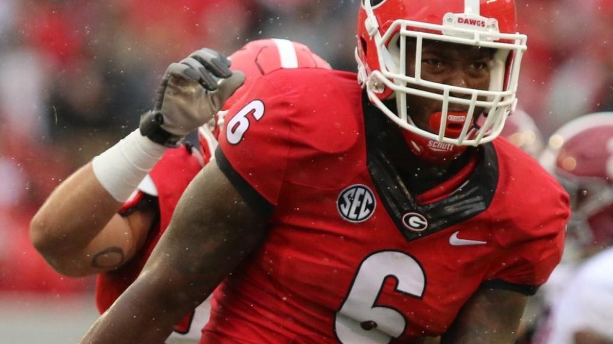 Georgia inside linebacker Natrez Patrick is in line for a starting role this season.
