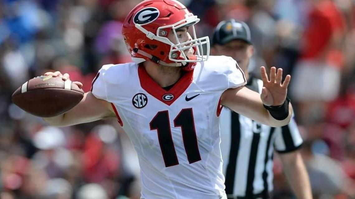 Jake Fromm threw for 277 yards in Saturday’s G-Day game.