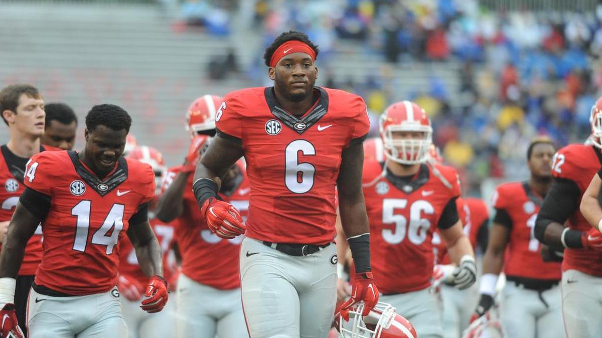 Georgia linebacker Natrez Patrick (6).