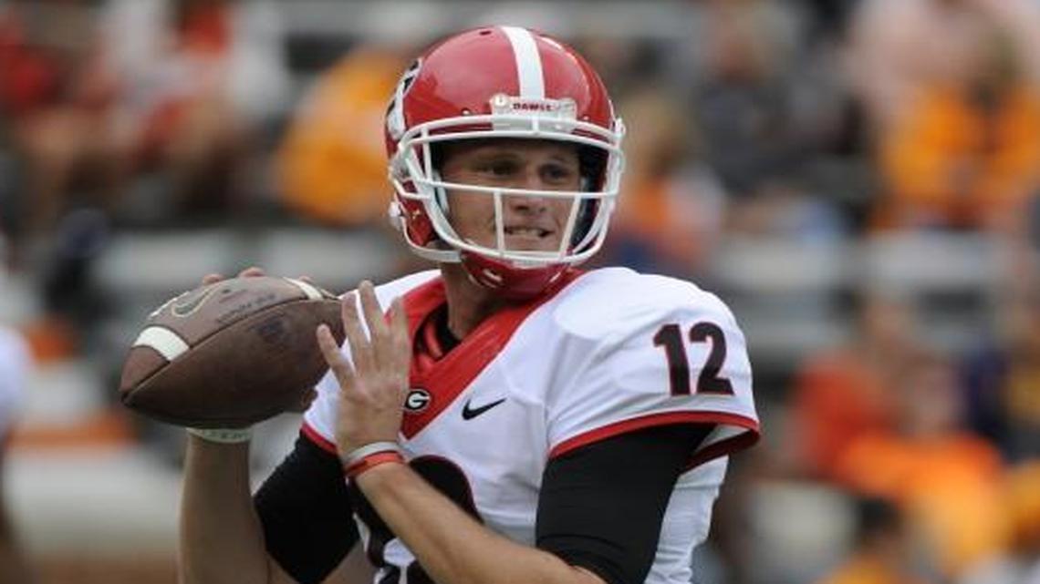Georgia quarterback Brice Ramsey (12) had planned to transfer but will return to Georgia for his fifth season.