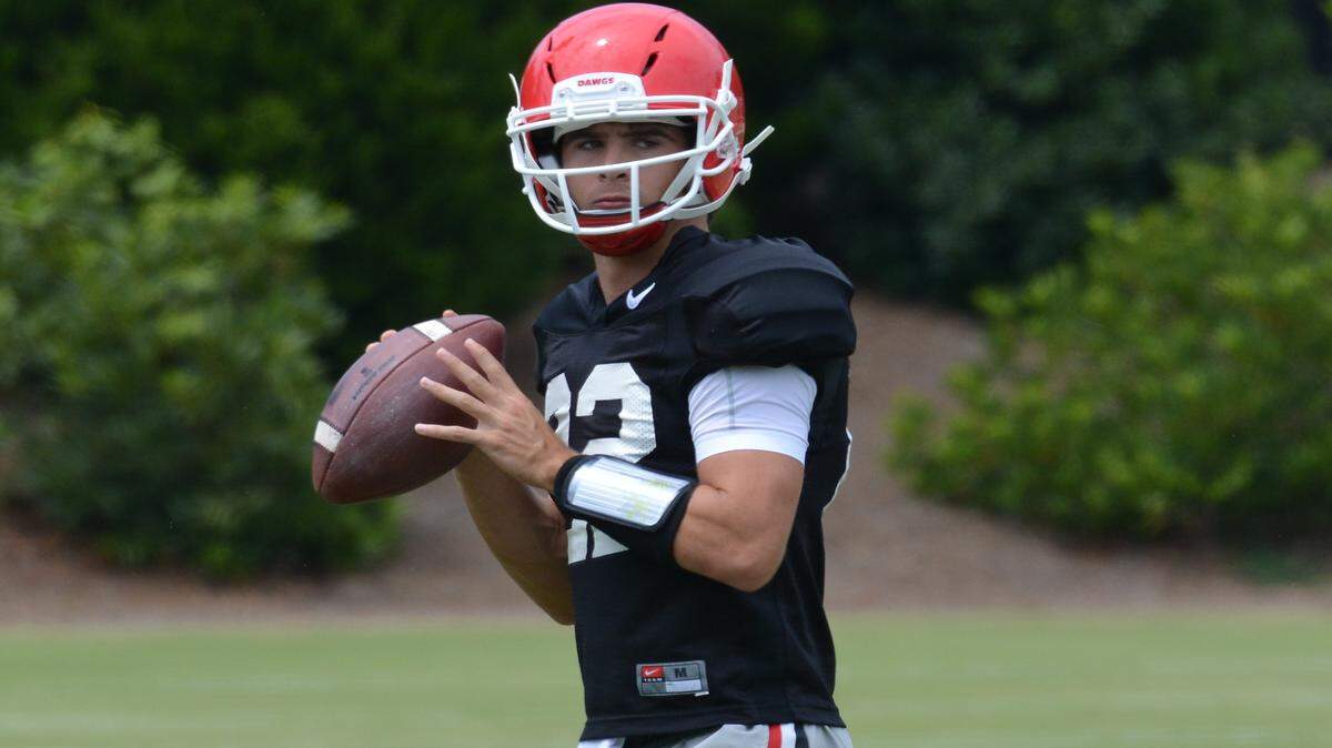 Georgia freshman Stetson Bennett looks to be simulating Notre Dame's Brandon Wimbush in practice this week. 