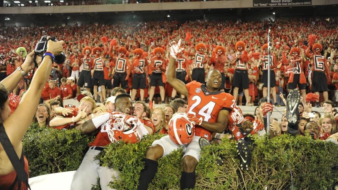 Safety Dominick Sanders will once again lead Georgia’s secondary.