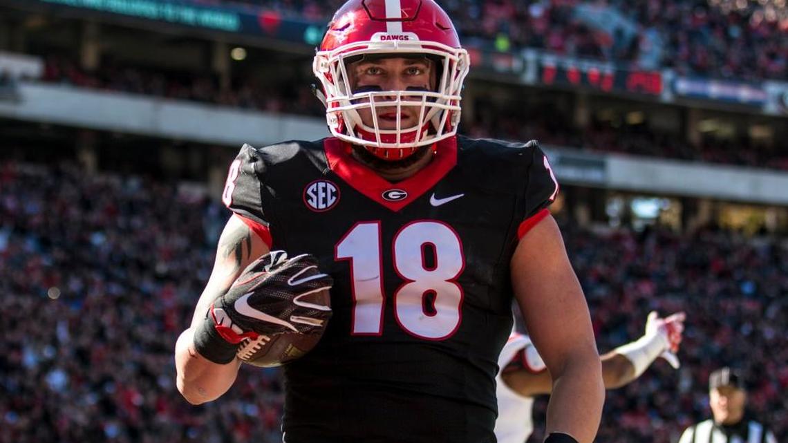 Georgia tight end Isaac Nauta was the top target at tight end last season with 361 yards and three touchdowns.