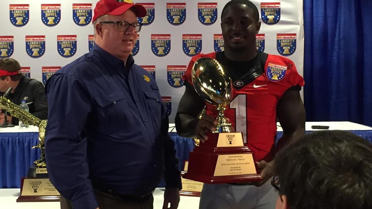 Sony Michel won the Liberty Bowl Offensive Outstanding Player Award.