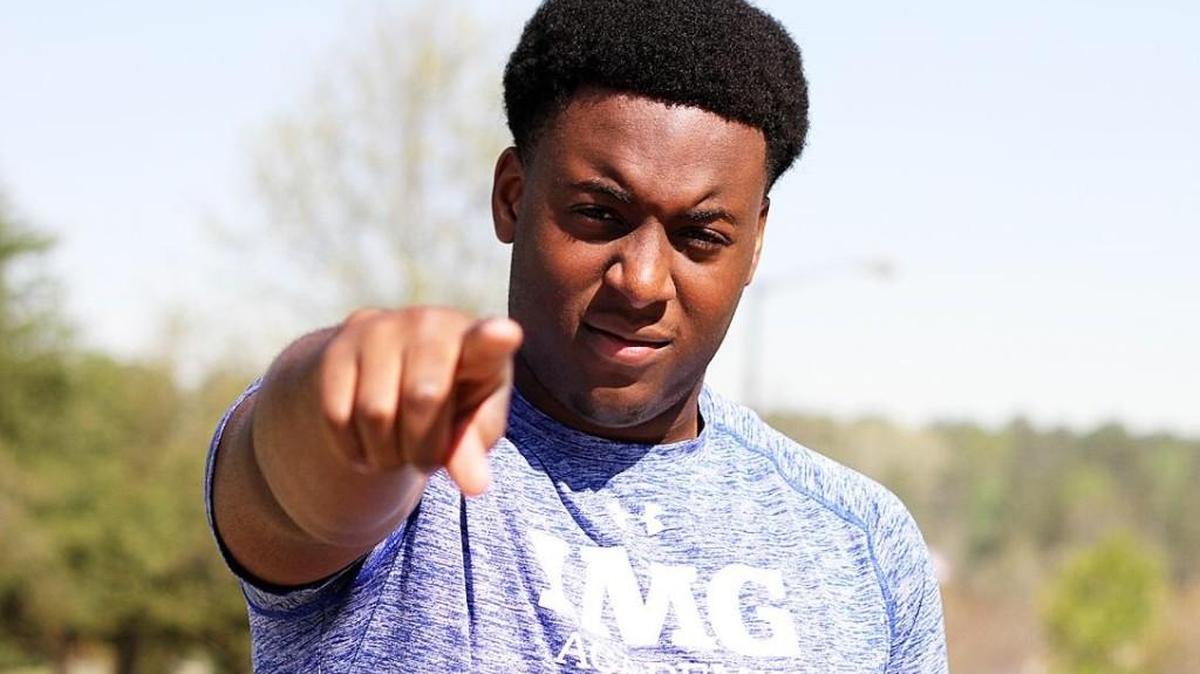 TK Chimedza is a defensive lineman who plays his high school football at the IMG Academy in Bradenton, Florida.