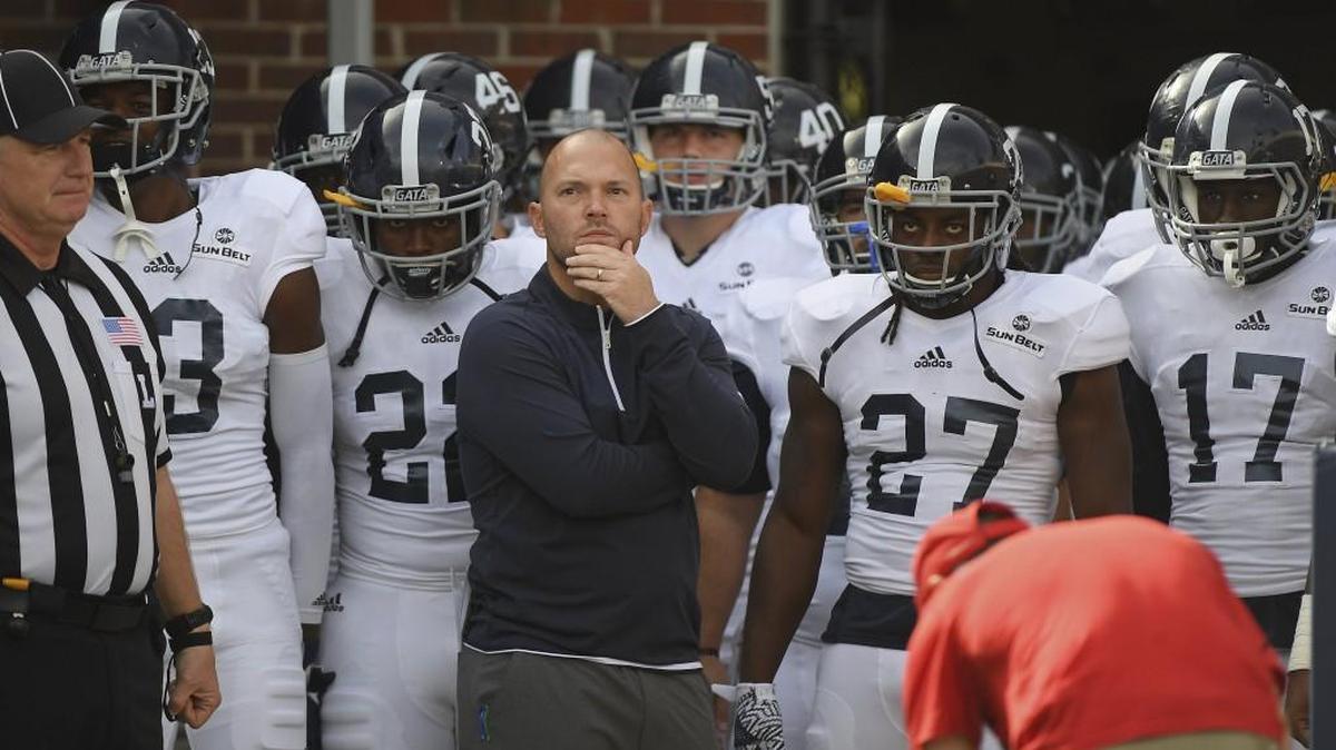 Georgia Southern head coach Tyson Summers’ Eagles open their season against Auburn.