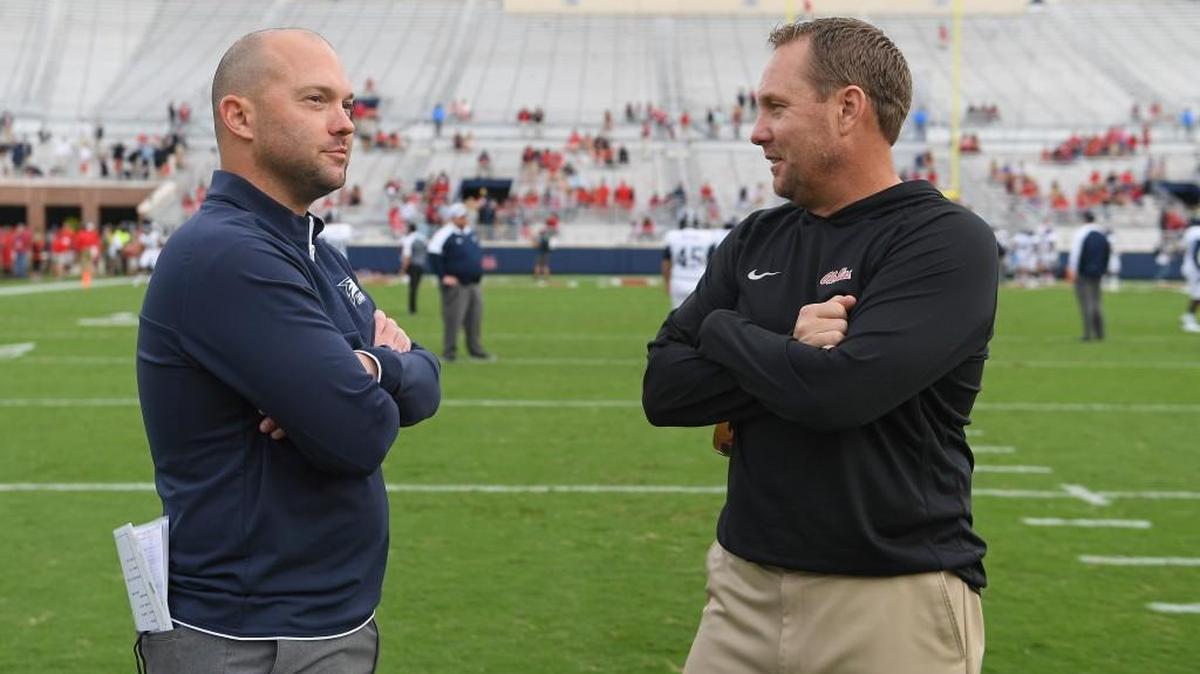 Georgia Southern head coach Tyson Summers, left, is getting ready for his second signing class with the Eagles.