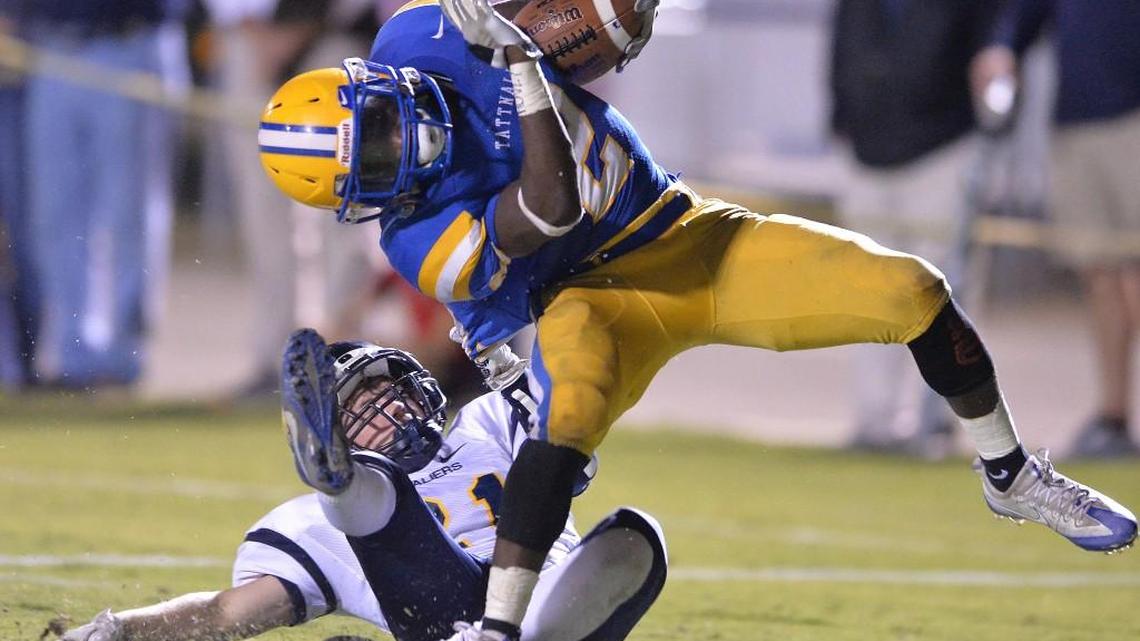 Antoine Davis (2) and the Tattnall Square Trojans take a 6-0 record into Friday’s GHSA Region 7A-1A showdown with 5-1 Twiggs County.