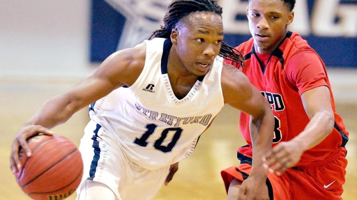 Stratford's O'Showen Williams (10) will sign with South Georgia State’s basketball program Wednesday.