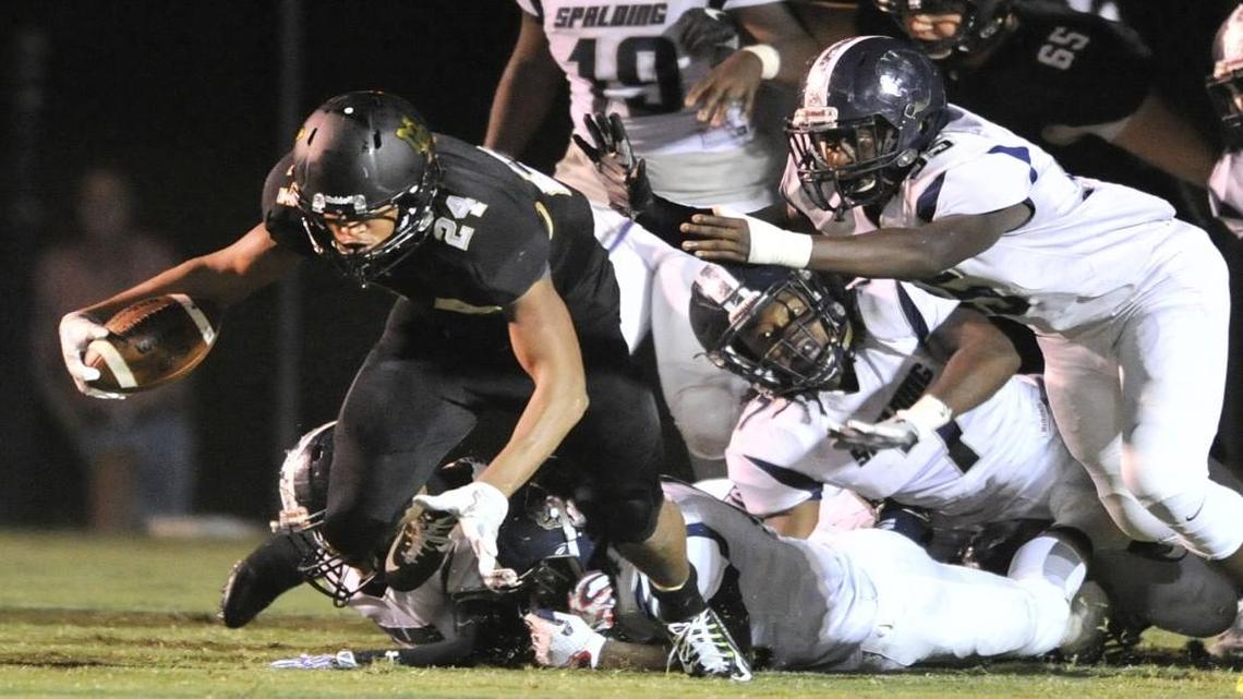 Running back Zach Harvey (24) and the Mary Persons Bulldogs take on West Laurens on Friday, Oct. 21, 2016, in a key GHSA Region 2-4A battle.