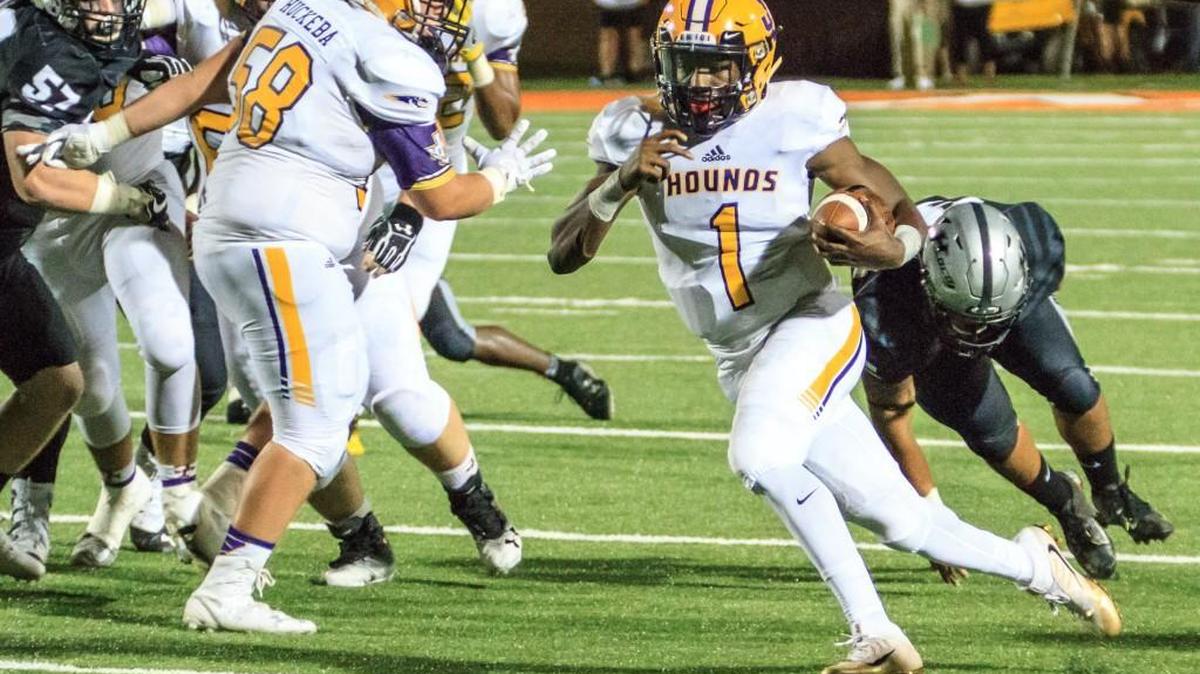 Teldrick Ross (1) and the Jones County Greyhounds are ranked sixth this week in the Georgia Sports Writers Association Class 5A poll.