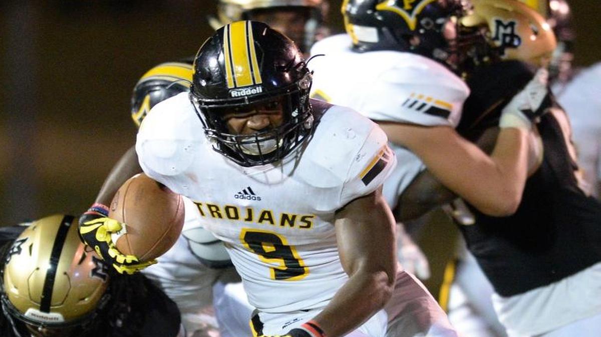 Peach County running back Trevon Woolfolk breaks through the Mary Persons defense and heads to the end zone for a 61-yard touchdown run Friday night.
