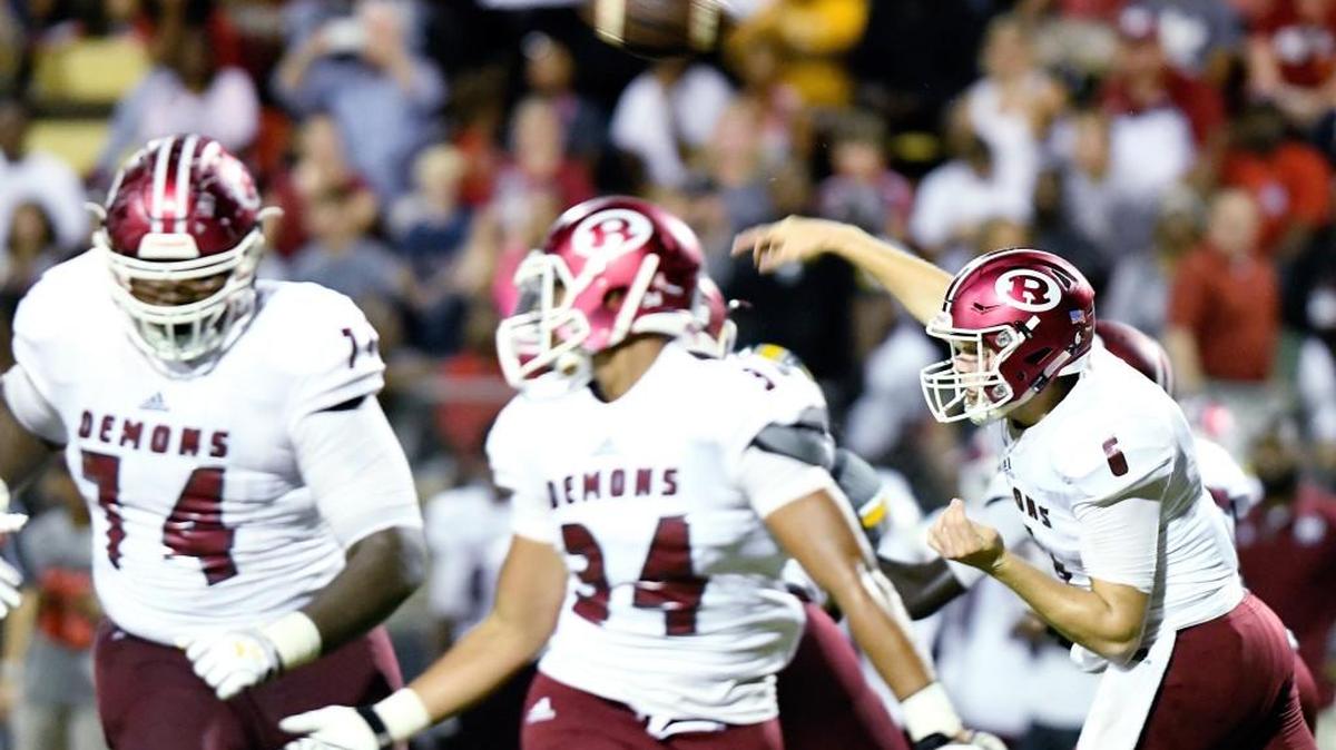 Warner Robins quarterback Dylan Fromm (6) and the Demons beat Peach County 38-35 on Friday.