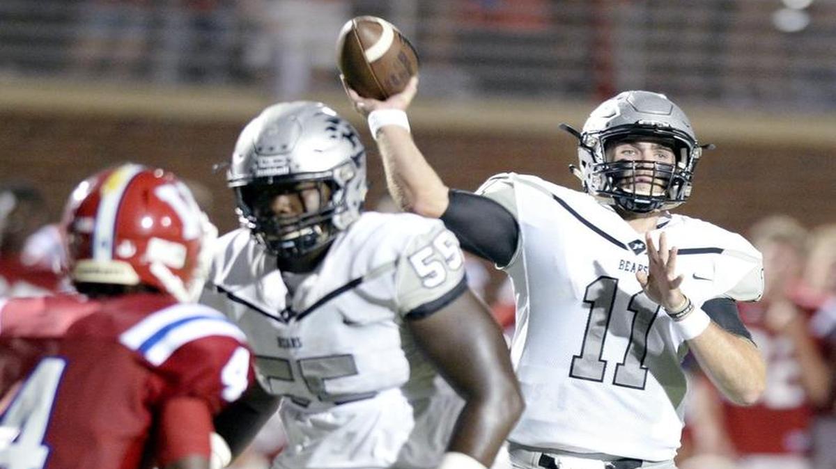 Houston County quarterback Jake Fromm (11) throws a pass during their game against Veterans Friday night.