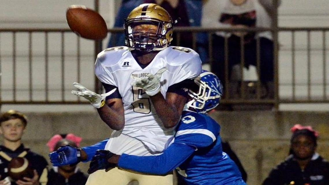 Mary Persons receiver Roger Akins caught a touchdown pass in the Oct. 21 win over West Laurens. Both teams are in the Class 4A playoffs.