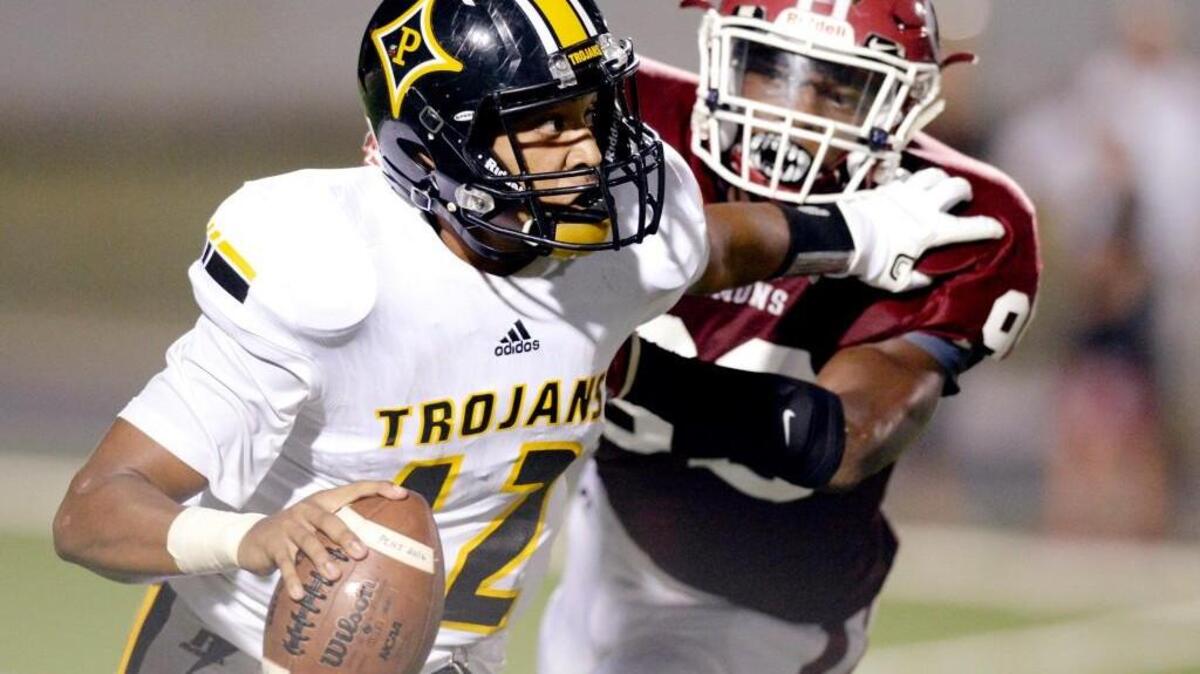 Peach County quarterback Antonio Gilbert (12) will face an aggressive Westside pass defense when the teams meet Friday at Anderson Stadium in Fort Valley.