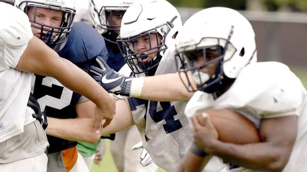 Northside offensive lineman Ham Williams (74) and the Eagles face rival Warner Robins on Friday night at McConnell-Talbert Stadium.