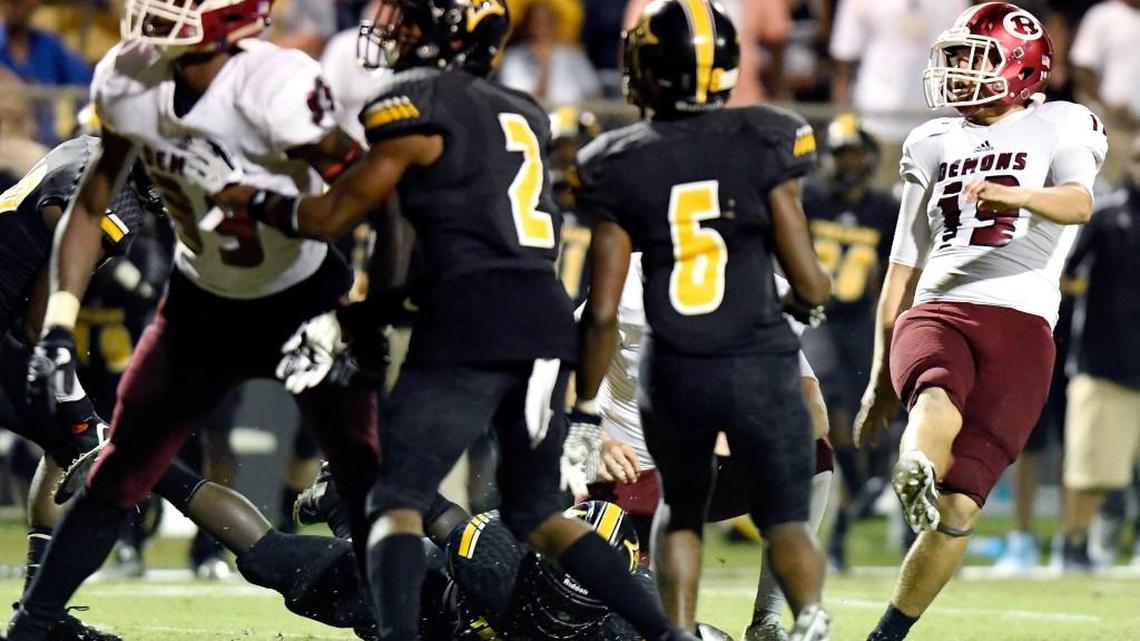 Warner Robins place-kicker Eli Mashburn (19) has made two game-winning field goals this season.