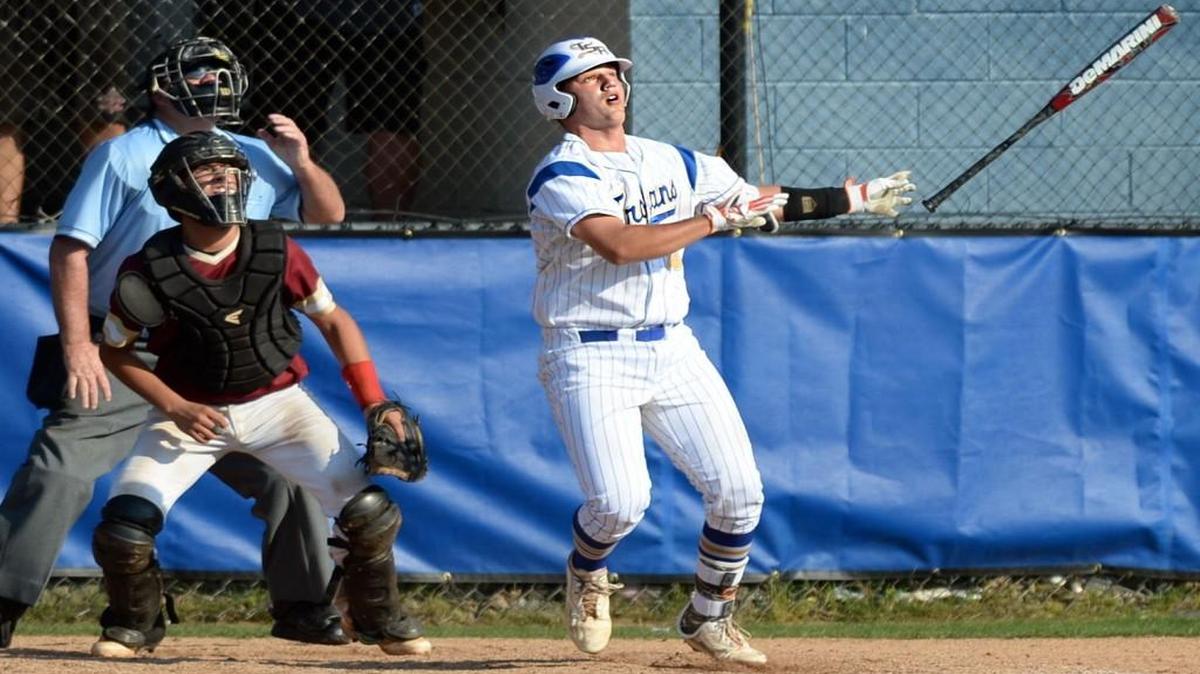 Trey Ham watches his three-run homer to left sail toward the fence during the fifth inning Wednesday. Tattnall Square added another home run in the inning en route to a 5-1 Game 1 win over Hebron Christian.