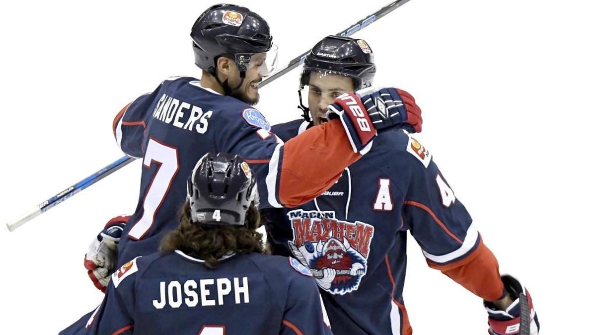 The Macon Mayhem are tied for first place in the SPHL standings.