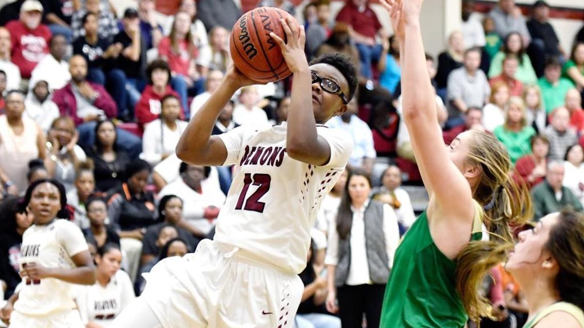 Warner Robins' Le'Terria Mathis (12) was among several players making the Georgia Athletic Coaches Association girls basketball all-state teams.