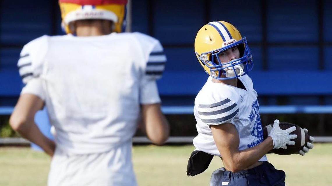Tattnall Square running back Wes Allen, right, had 133 yards and a touchdown Friday night.