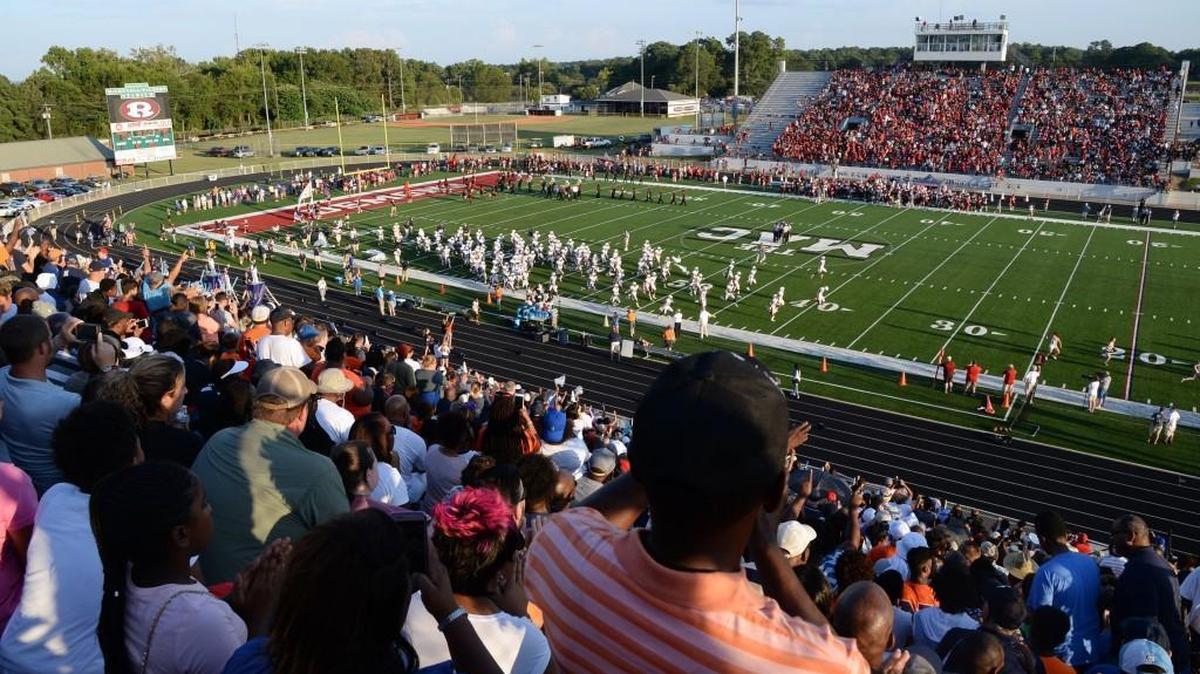 Northside takes the field before its rivalry match against Warner Robins on Friday.