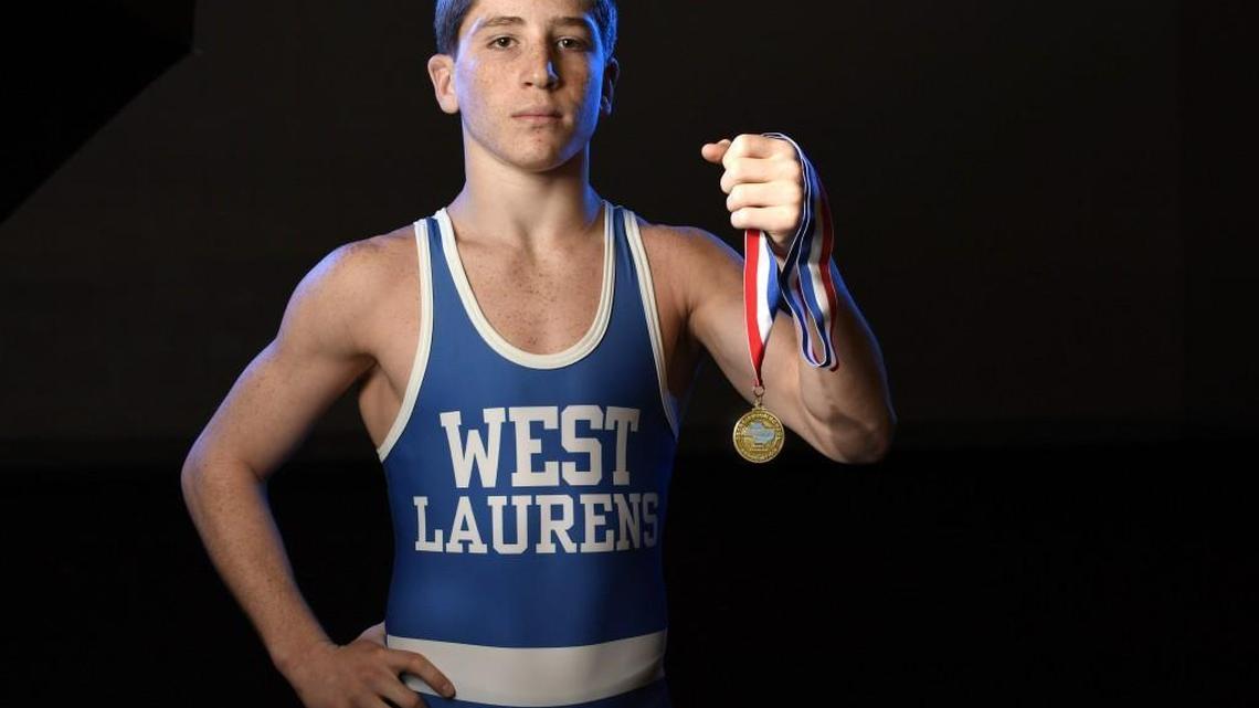 All-Middle Georgia Wrestler of the Year Vincent Mannella of West Laurens won the GHSA Class 4A title at 106 pounds.