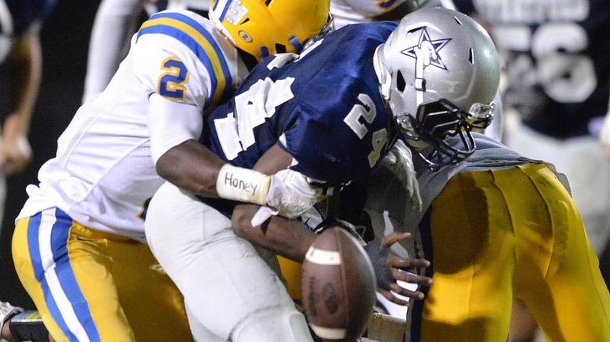 Tattnall Square’s Antoine Davis (2) had three tackles and an interception Thursday in the Georgia Elite Classic juniors all-star game.