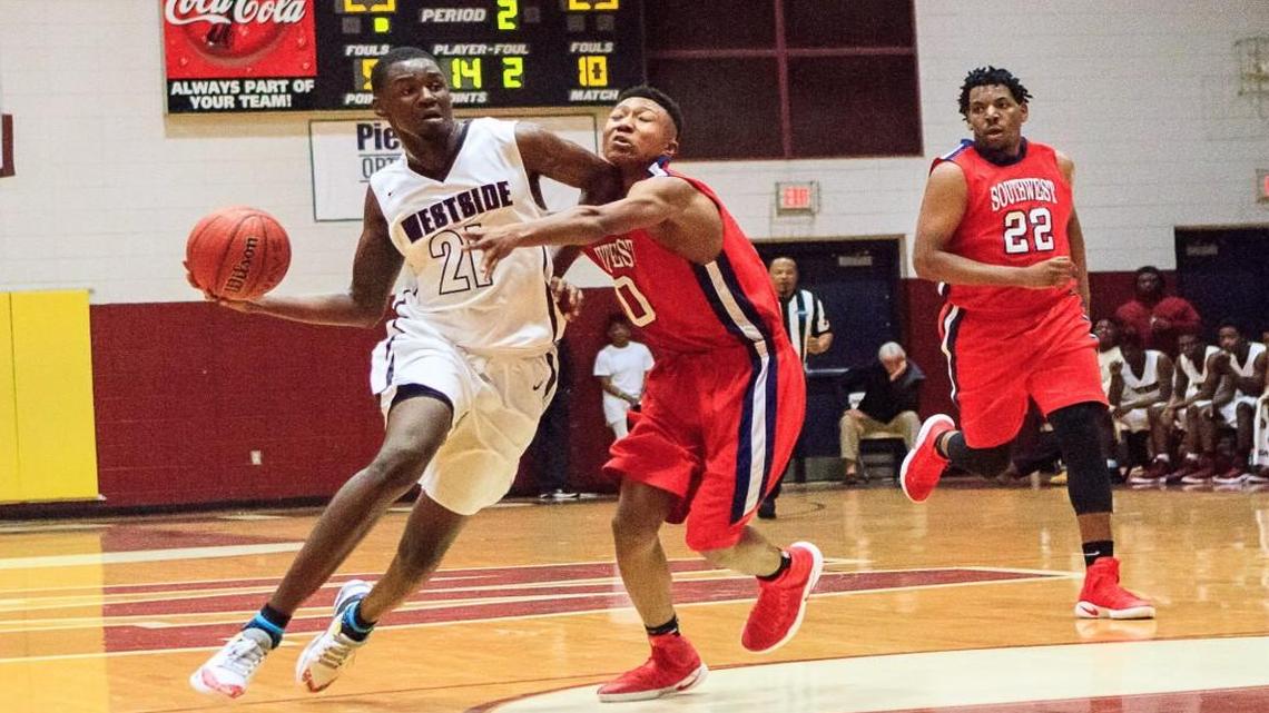 Westside’s Khavon Moore (21) scored 53 points in a game last week against Kendrick.